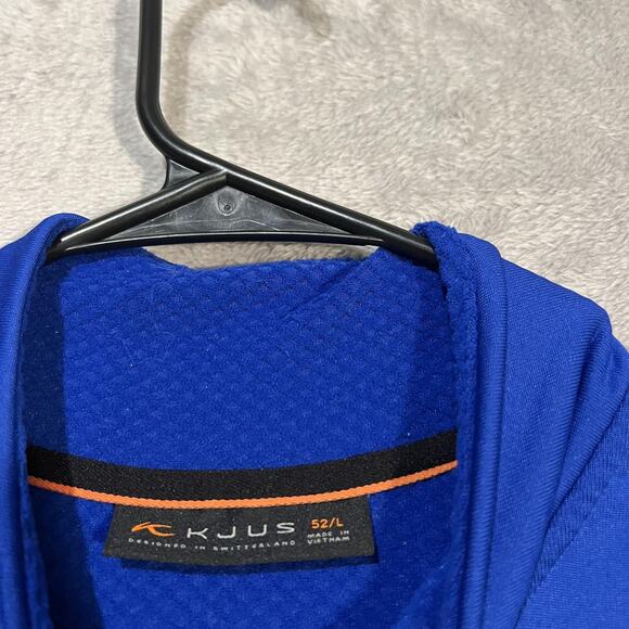 Kjus Pullover Mens Large Blue Hydraulic Half Zip Performance Stretch Outdoor Top - Picture 3 of 6